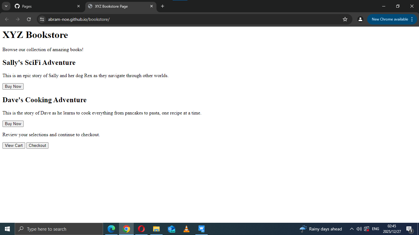 Bookstore Screenshot