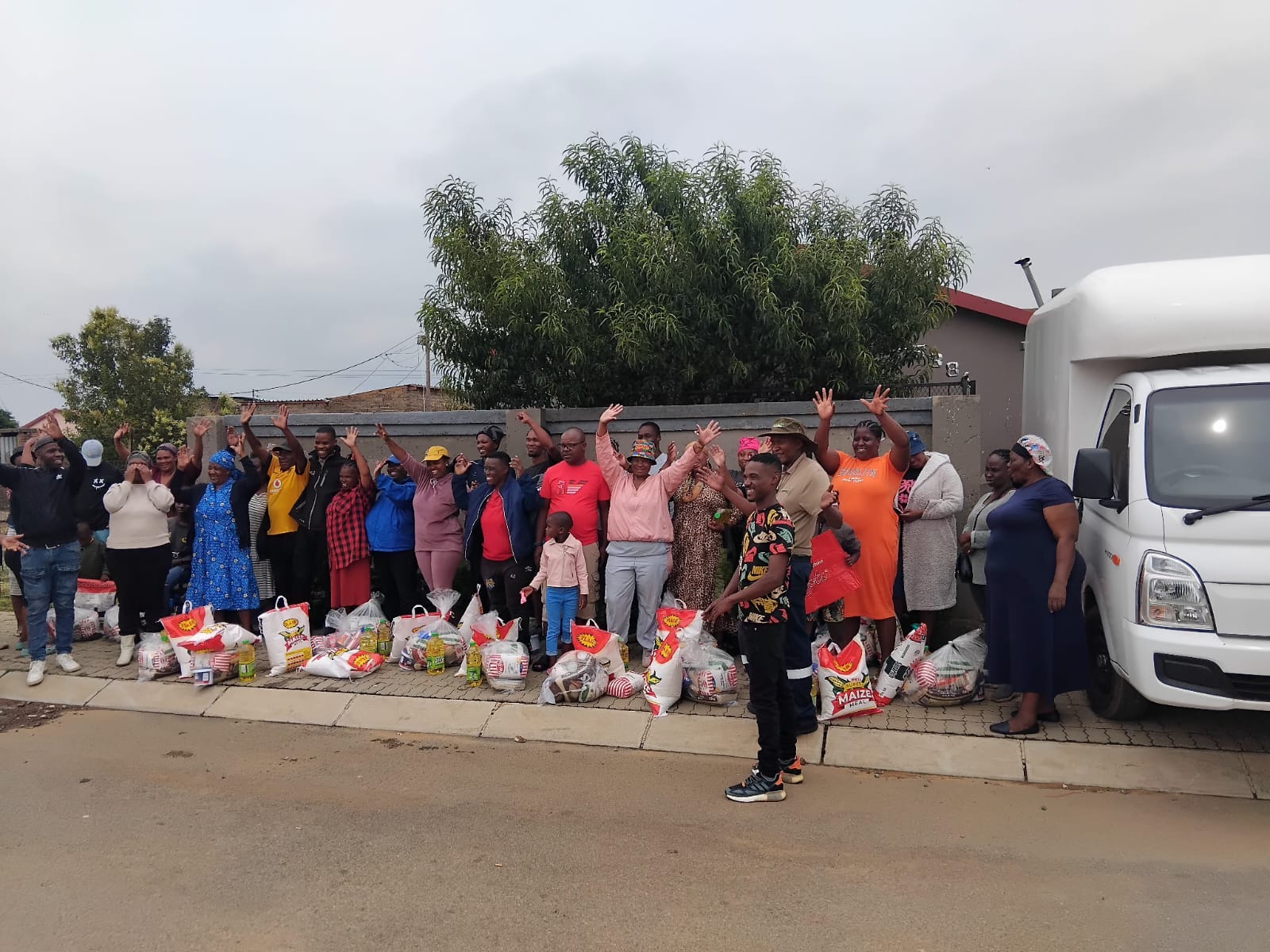 Food parcel distribution for elderly families