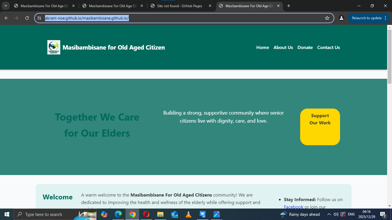 Masibambisane Website Screenshot